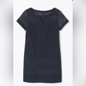 Ann Taylor Black Lace Inset Shift Dress – Size 6